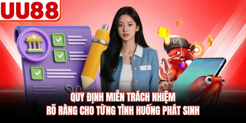 Quy định miễn trách nhiệm rõ ràng cho từng tình huống phát sinh